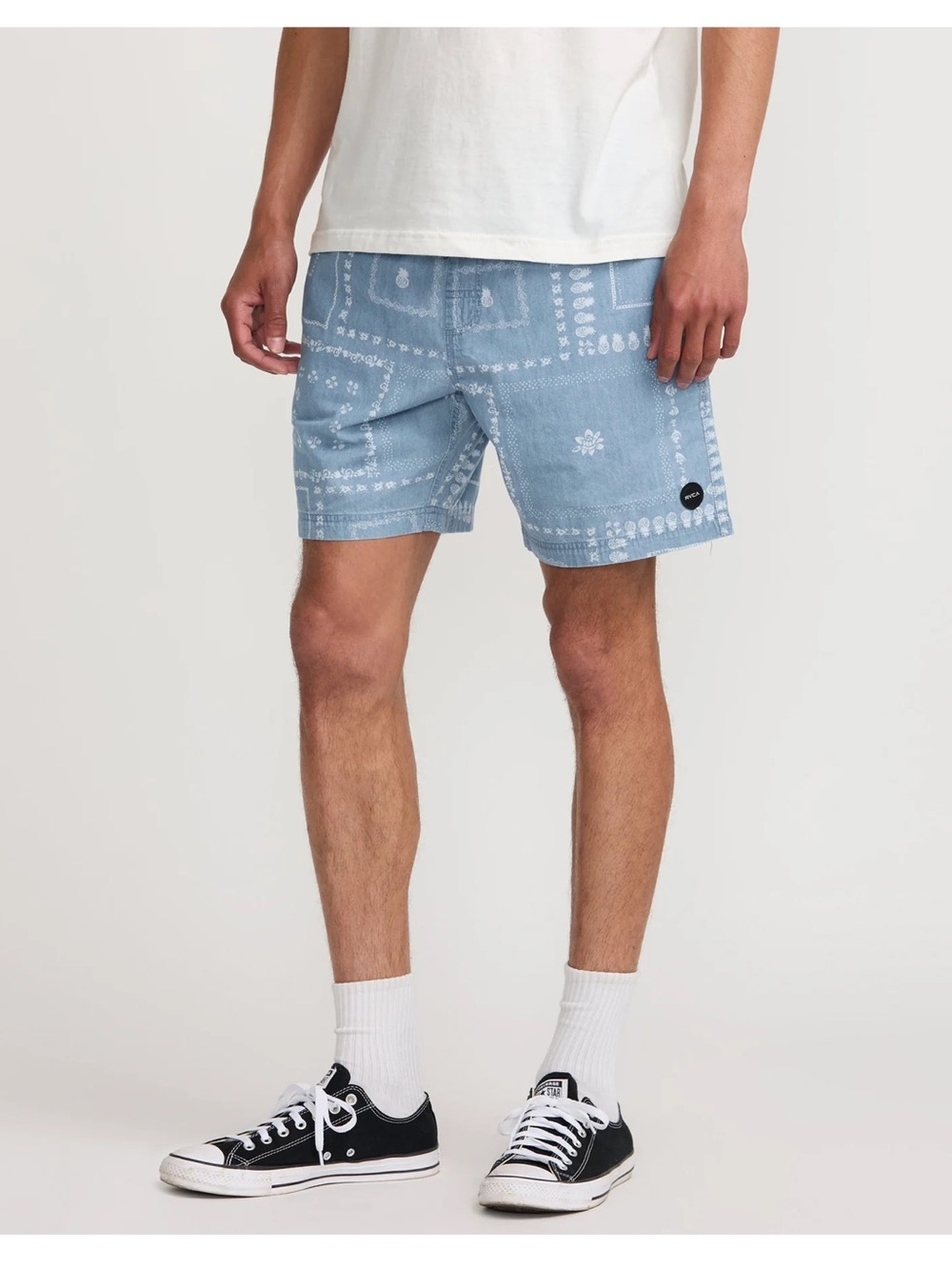 RVCA Light Blue Bandana Print Shorts ~ Large - Picture 1 of 16